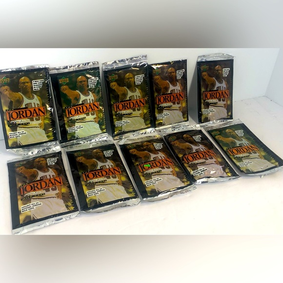 Upper Deck Michael Jordan Milk Caps w/ slammers. (10 Packs) Rare.Factory Sealed.